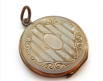 Antiek gerold gouden medaillon