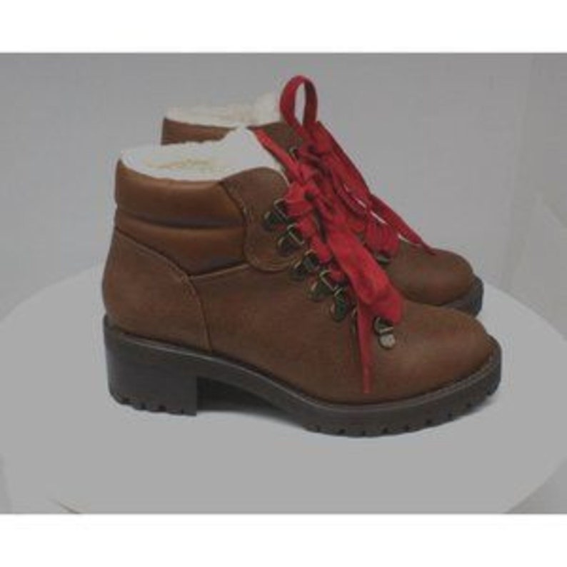Marisol Fuzzy Lug Sole Hiker Boots 