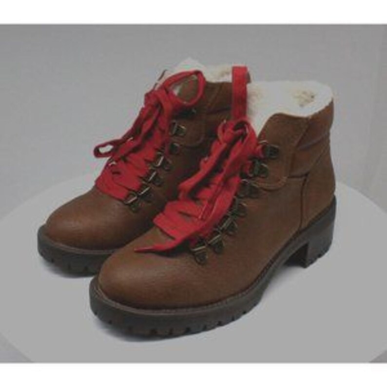 Marisol Fuzzy Lug Sole Hiker Boots 
