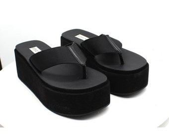 4 inch platform flip flops