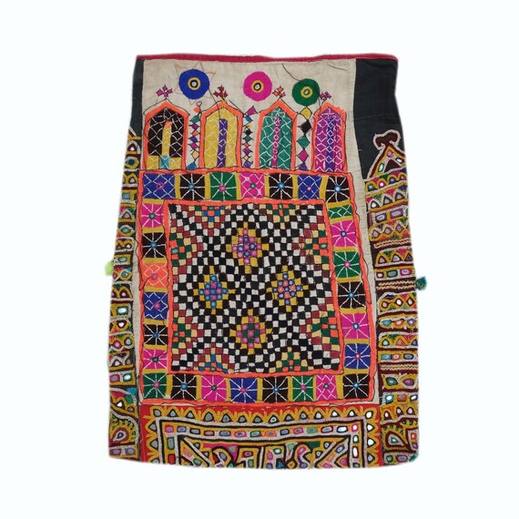 Vintage Hand Embroidered Bag Indian Handmade Tote