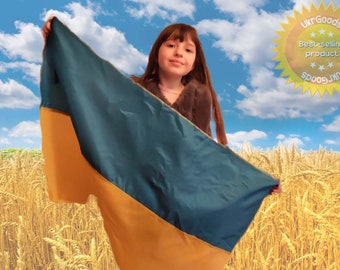Bandera de Ucrania de 2,2x3,3, pancarta de casa lisa ucraniana, calidad 100D, nueva