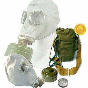 Gasmasker GP-5 grijs maat-3 groot Sovjet-leger VOLLEDIGE SET