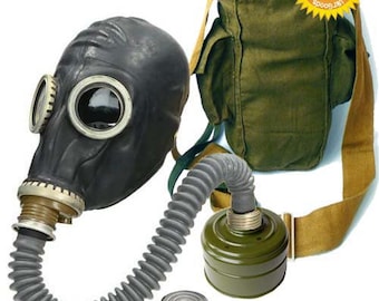 Schlauch Schwarz Gasmaske gp-5 Größe-3 große sowjetische Militär FULL SET Neu