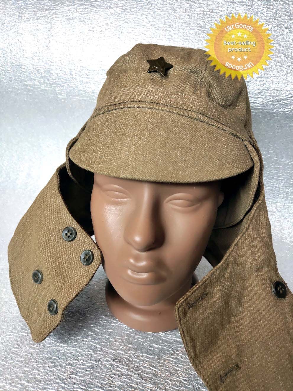 キャップ アフガンカ 本物 年代物 ソビエト ソ連軍 軍用 砂漠