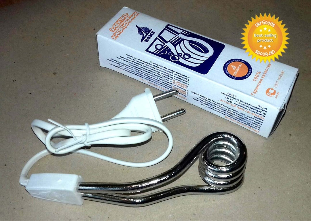 500W Water Heater Portable Electric Liquid Immersion Element Boiler