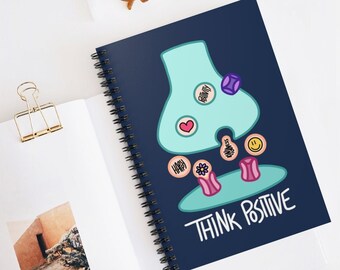 Cuaderno espiral "Synapse Think Positive" - Regalo para estudiantes de neurociencia