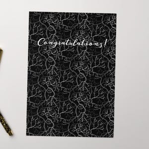 Gray Matter Congratulations Greeting Card, Neuroscience, Science Teacher, Graduation Card, Biology Student, Neurology Gift