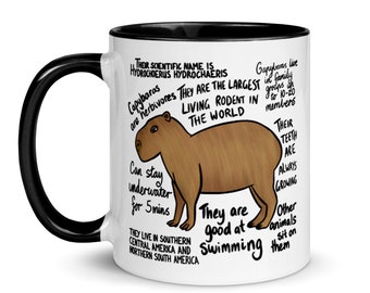 Capybara Facts Color Mug, Cute Animal Gift