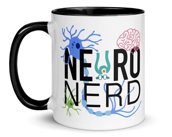 Taza de color para nerds neurológicos, regalo para profesores de ciencias, neurología