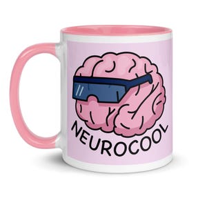 Neurocool カラーマグ、神経科学、神経学ギフト、脳のユーモア、理科教師マグ、生物学