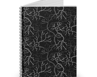 Gray Matter A5 Spiral Notebook - Ruled Line, Neuroscience Gift, Graduation Gifts, Psychology Notebooks, Neuron, College, Science Teacher