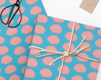 Simple Brain Wrapping Paper, Neuroscience, Neurology Gifts, Graduation Gift, Psychology Nerd, Science Teacher, STEM, Neuropsychology