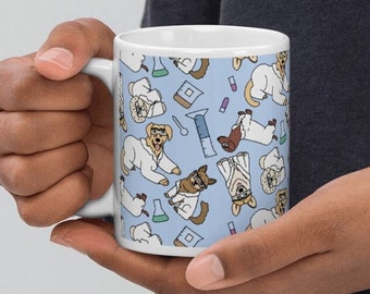Lab Dogs Ceramic Mug, Science Gift