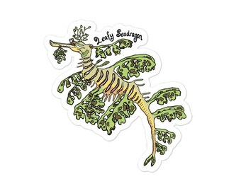 Leafy Seadragon Sticker, Biólogo Marino, Regalo de Graduación, Náutica, Estudiante de Biología, Caballito de Mar, STEM, Criatura Marina
