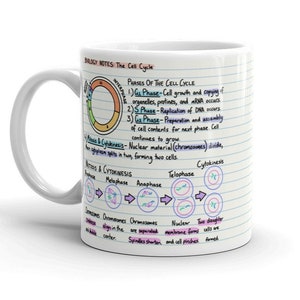 Biology Notes: Cell Cycle Mug, Graduation Gift, Biologist Gifts, Science Teacher, Microbiology, Laboratory, Cells, Scientist,