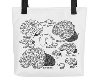 Animal Brains Tote Bag: Neuroscience Neurology Gift