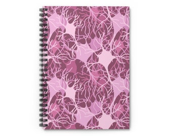 Neural Network Pink Spiral Notebook - Neuroscience Neurology Gift