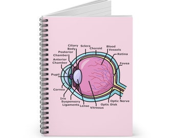 Cuaderno de diagramas oculares - A5 espiral, regalo de oftalmología
