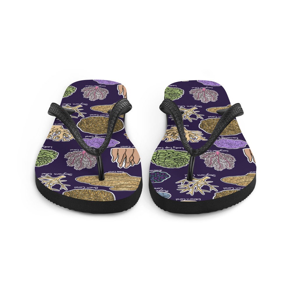Types of Coral Flipflops Marine Biology Graduation Gifts Etsy