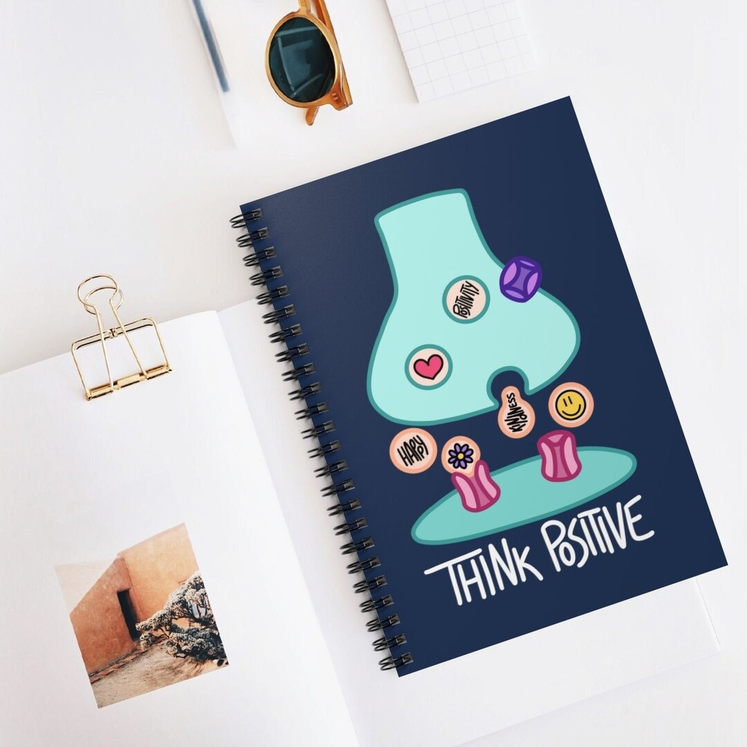 Think Positive Synapse Spiral Notebook - Neuroscience Student Gift - Etsy