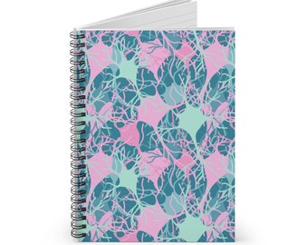 Pink & Teal Neural Network Notebook - Neuroscience Gift