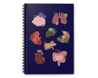 Cuaderno espiral de órganos botánicos: un regalo para la ciencia floral.