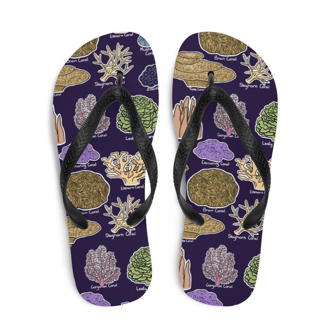 Types of Coral Flipflops Marine Biology Graduation Gifts Etsy