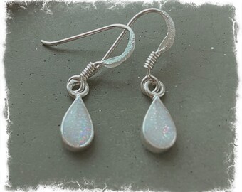 Snowdrops - petite sterling silver earrings