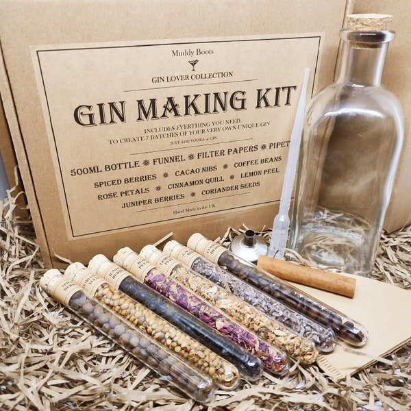 Personalised Gin Making Kit. DIY Gin. Herbal Gin Infusions. The Perfect Christmas Gift for Gin Lovers. Gin Infusions. Bath Tub Gin Xmas Gift