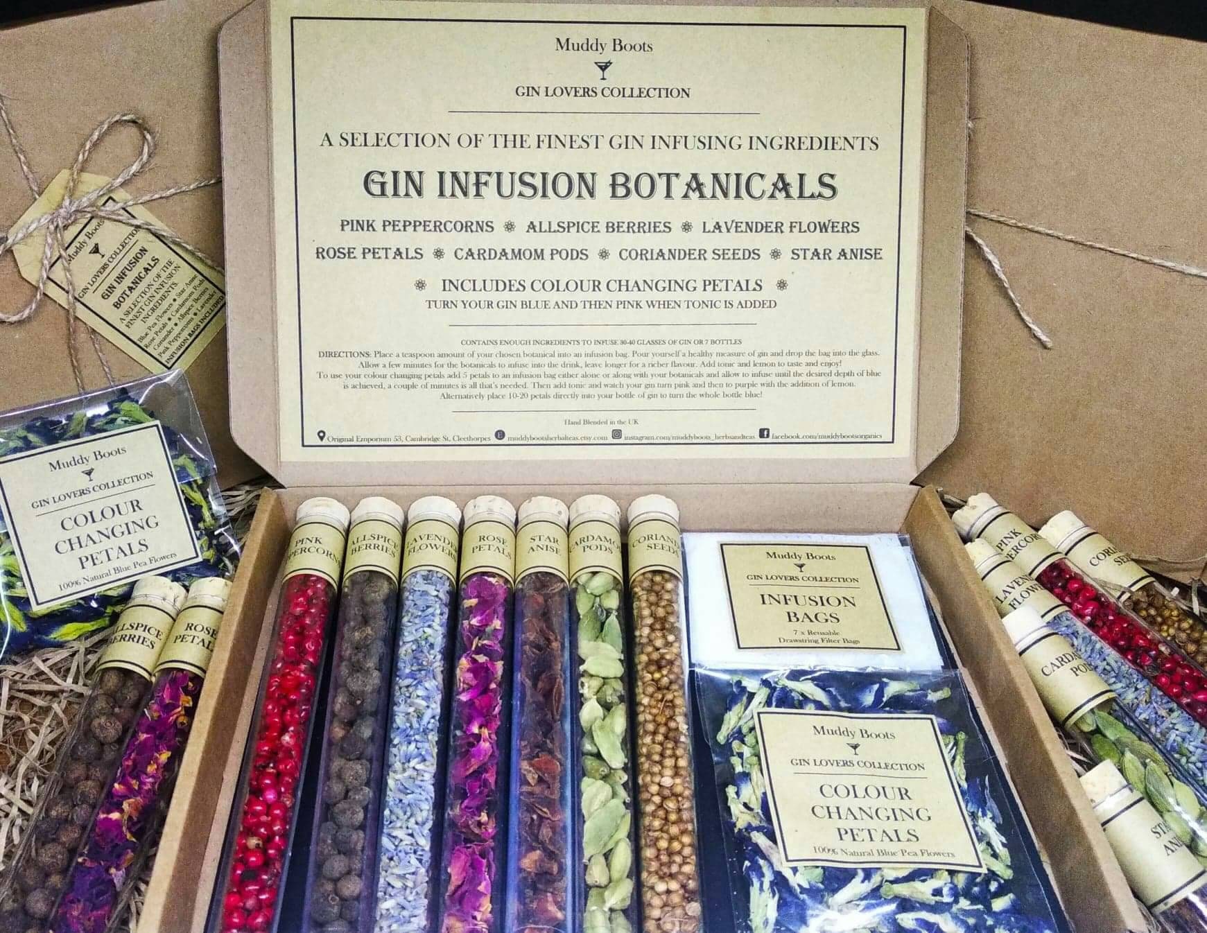 Deluxe Colour Changing Gin Infusion Botanicals Gift Set | Unique Gin …