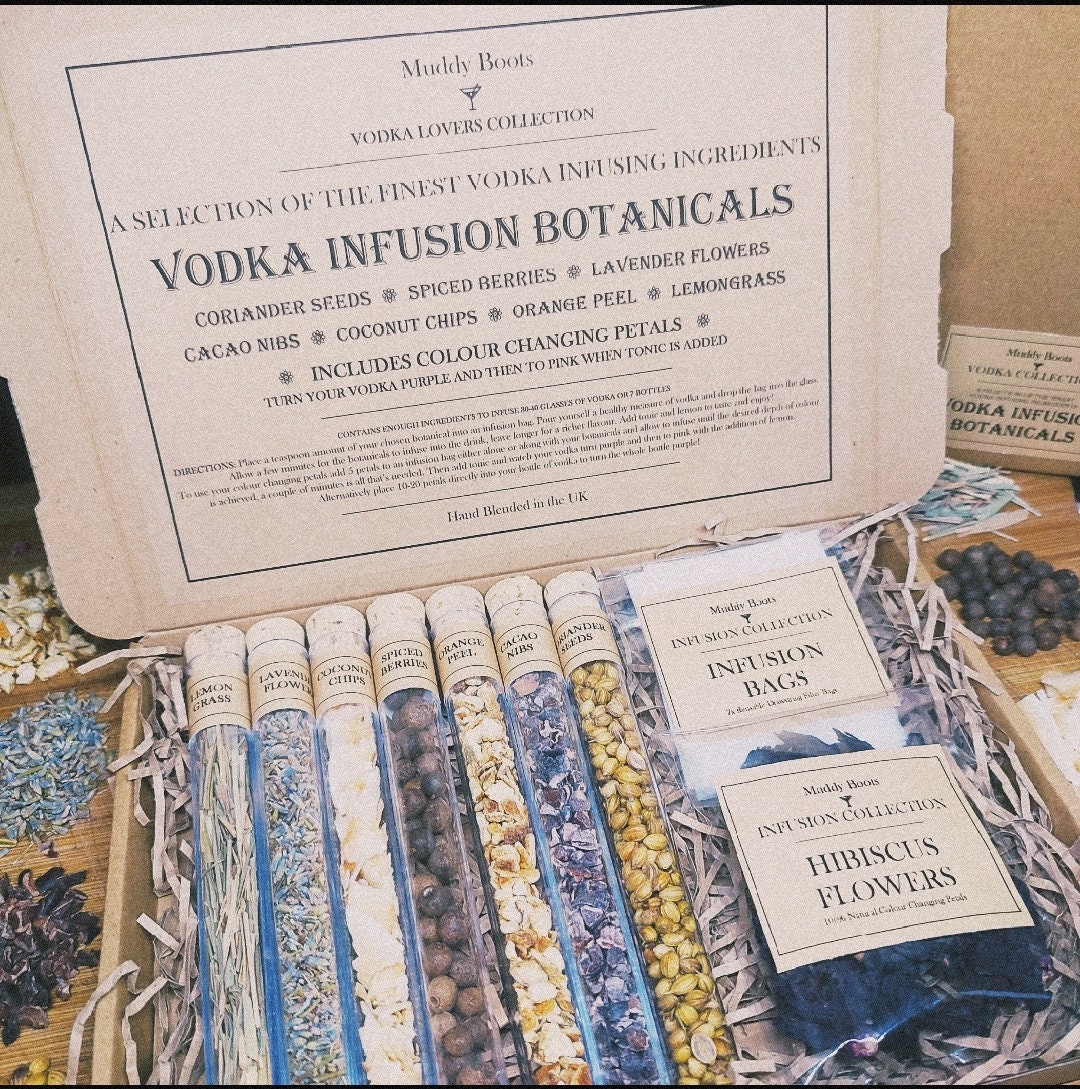 Vodka Infusions Botanicals the Perfect Christmas Gift for Vodka Lovers DIY Flavoured Vodka Etsy