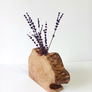 Handmade Live Edge Wooden Vase: Rustic Home Decor