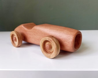 Handcrafted Wooden Race Car, Home Decor, Natural Decor and Toy for Kids
