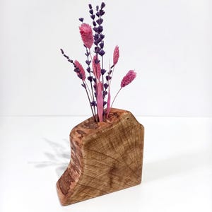 Handcrafted Live Edge Wooden Vase: Rustic Home Decor