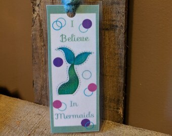 Mermaid Bookmark, Lamiated Paper Bookmarks, Gifts, Party Favours, Mermaid