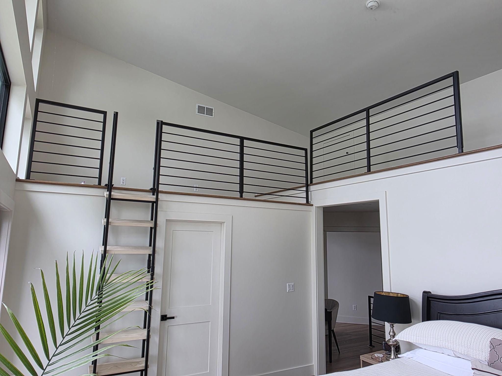 Utilitarian Metal Railing Custom Metal Railing - Vertical or Horizontal - Modern Industrial ...