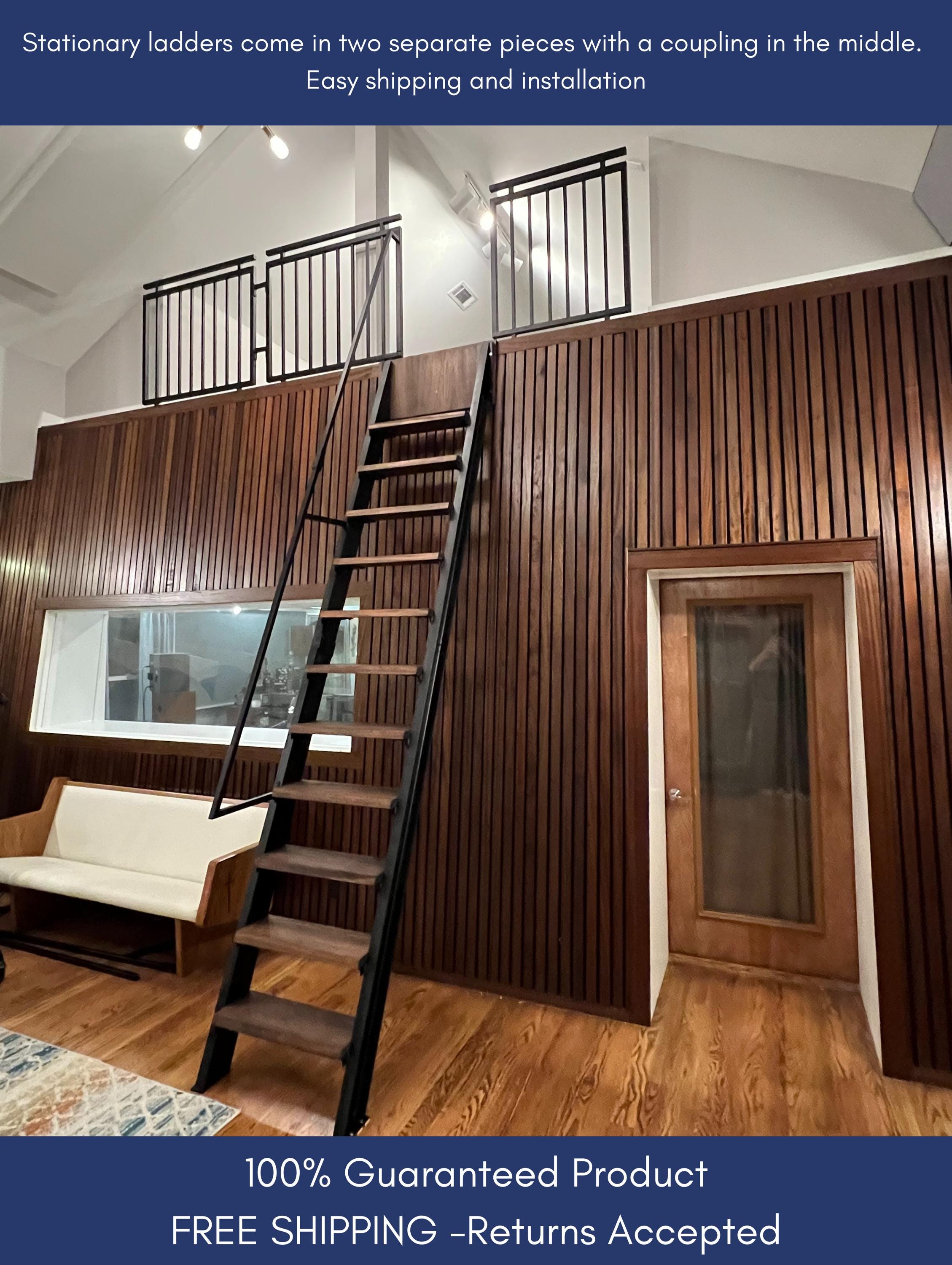 Loft Hand Railing 8ft Stationary Stairs - Loft Staircase - Hand Rails - Fully Finished ...