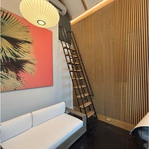 8ft Retractable Loft Ladder - Steel & Wood - Fully Finished - Custom Made image 1