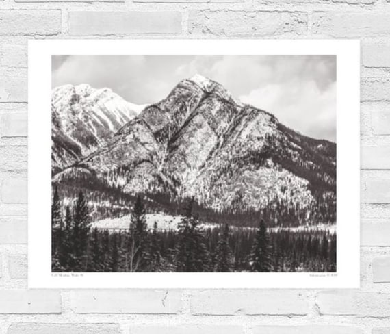 Canada Photography Print Instant download Art Prints Landscape Rundle Mountain in Banff Printable Mountain Alberta