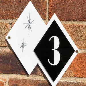 1950’s Style Atomic House number plaque