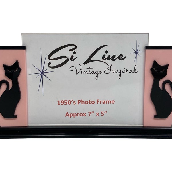 1950’s Inspired Photo Frame with Siamese Cat