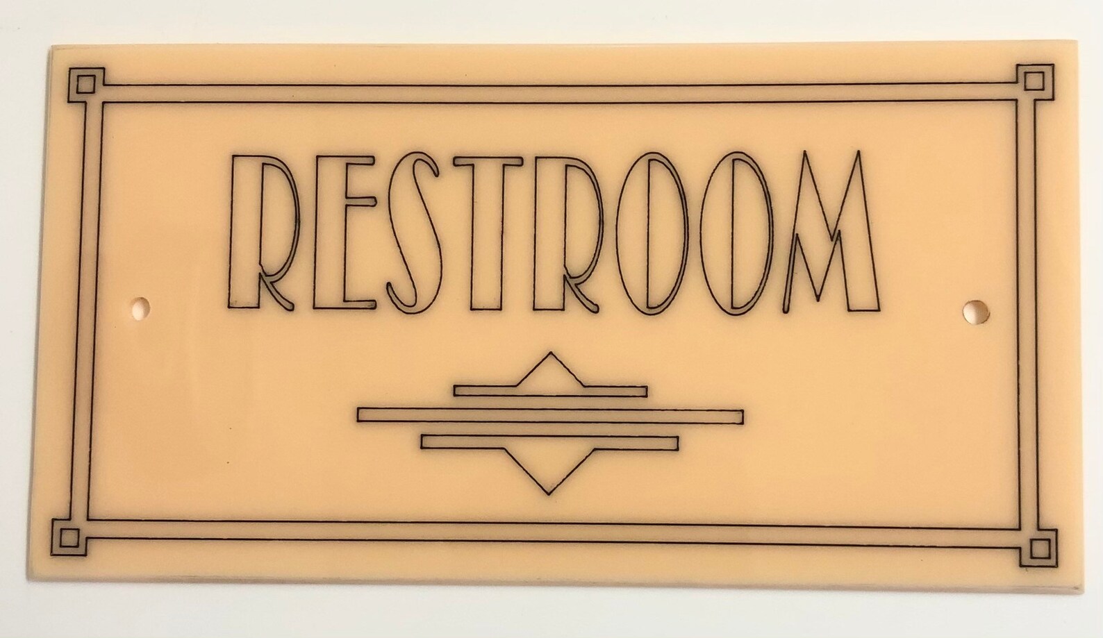 ART DECO RESTROOM sign Etsy