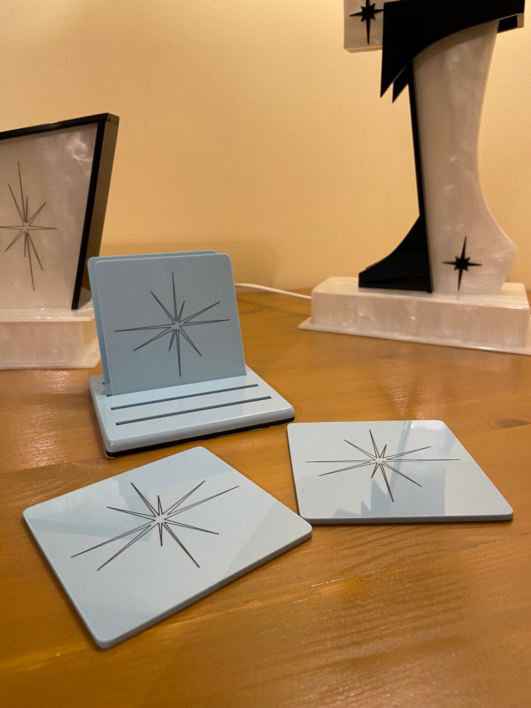 Atomic Starburst Design Coaster And/or Holder. Mix & Match Etsy