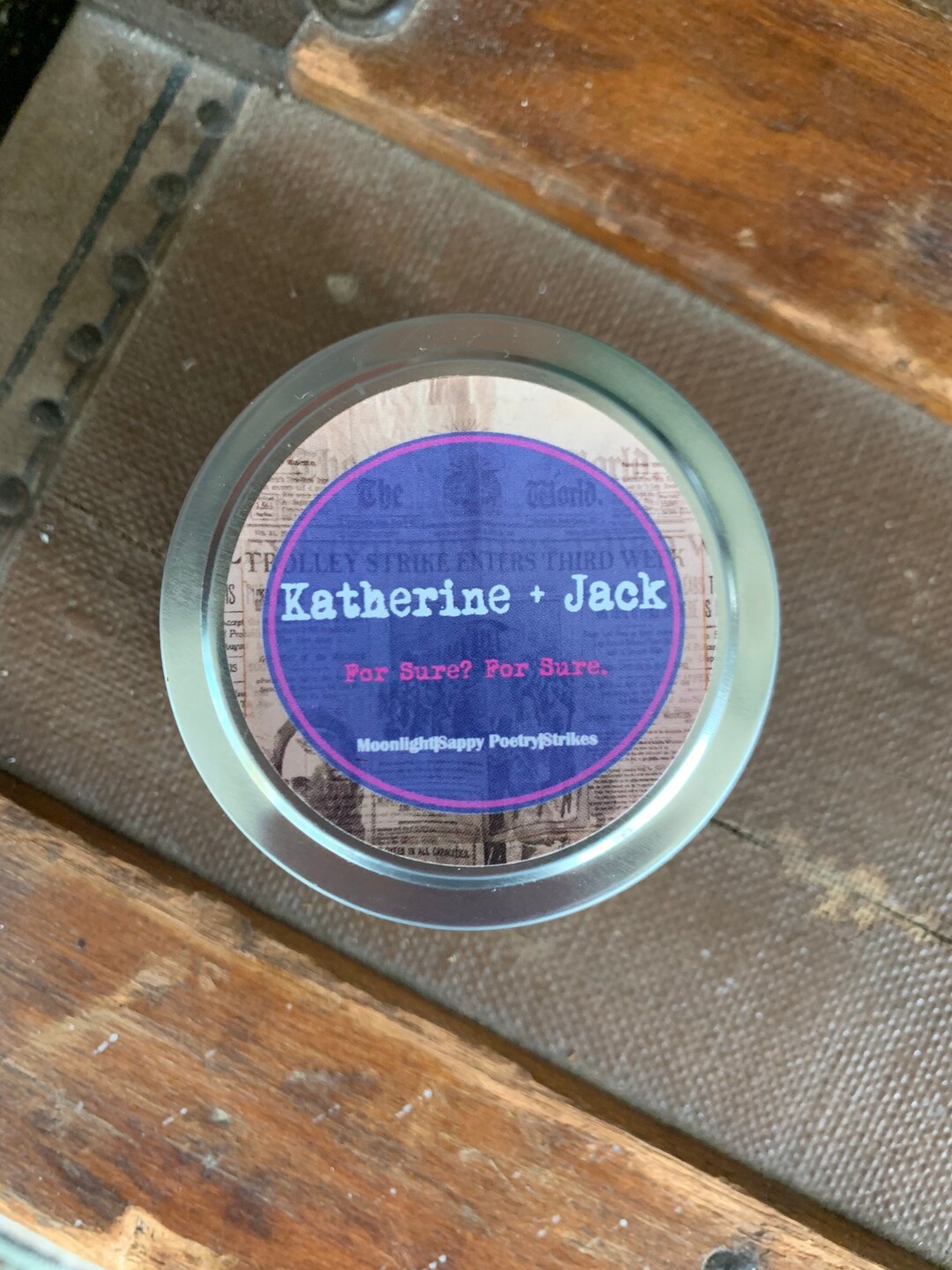 Jack Katherine Newsies Musicals Candle Tin Soy Wax Etsy