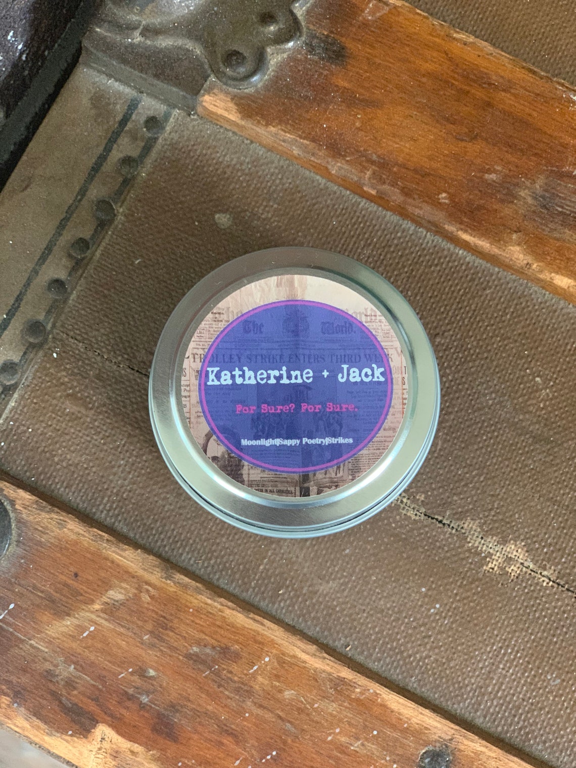 Jack Katherine Newsies Musicals Candle Tin Soy Wax Etsy