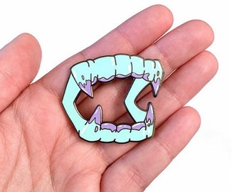 Vampire Fang Pin - Pastel Goth Pin - Gothic Pin - Creepy Cute - Pastel Pin - Enamel Pin - Spooky Pin - Halloween Pin - Vampire Pin