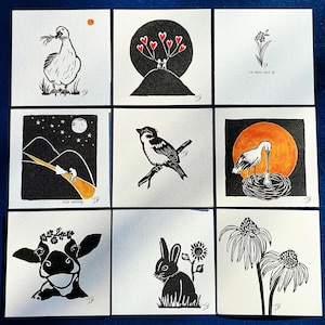 Lino kunstkaarten set 5 stuks