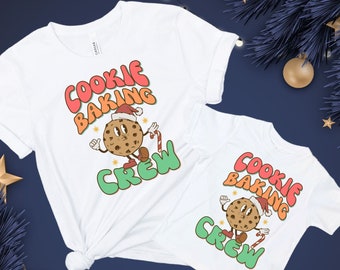 Cookie Baking Crew Shirt Christmas, Cookies Baking Crew Kids Shirts, Retro Holiday Baking Shirt, Matching Family Mommy Me Christmas Shirts,