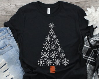 Camisas Mujer Snowflake Sweatstitching Sleeves Christmas Camisas Mujer Snowflake Sweatstitching Sleeves Christmas